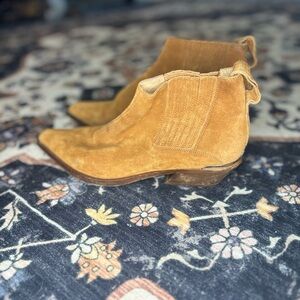 Rag & Bone Mustard Suede Ankle Boots